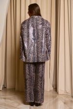 Σετ σακάκι - παντελόνι με παγιέτες snake print