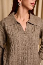 Μπλούζα πλεκτή με γιακά πούρο - Image 8