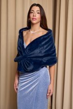 Γούνα συνθετική ετόλ midnight blue - Image 5