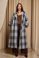 Παλτό tweed καρό - Image 3