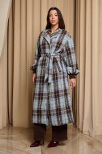 Παλτό tweed καρό - Image 5