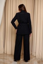 Κοστούμι tweed με lurex λεπτομέρεια μαύρο - Image 5