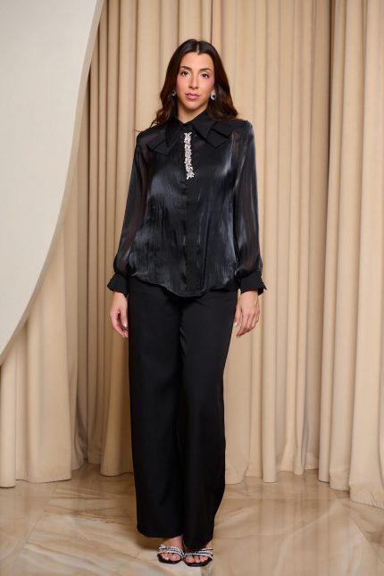 Σετ πουκάμισο - παντελόνι μαύρο