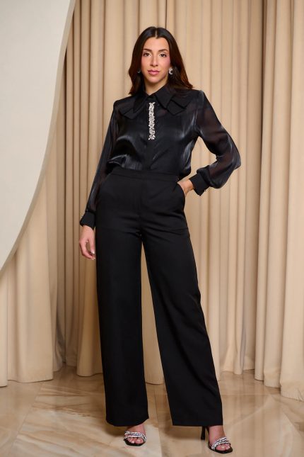 Σετ πουκάμισο - παντελόνι μαύρο