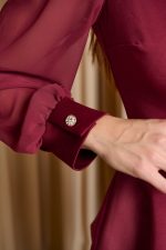 Κοστούμι με διακοσμητικές χάντρες βουργουνδί - Image 7