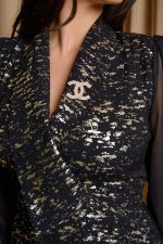 Κοστούμι με χρυσό print μαύρο - Image 8