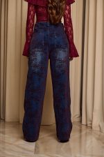 Παντελόνι τζιν με διακοσμητικές πέτρες μπλε - Image 6