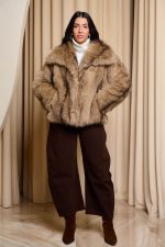 Γούνα κοντή συνθετική μπεζ - Image 2