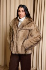 Γούνα κοντή συνθετική μπεζ - Image 4