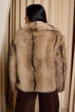 Γούνα κοντή συνθετική μπεζ - Image 6