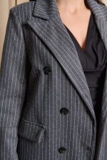 Παλτό με στρας γκρι - Image 5