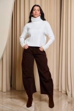 Μπλούζα πλεκτή λευκή - Image 2