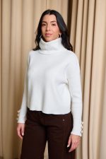 Μπλούζα πλεκτή λευκή - Image 4