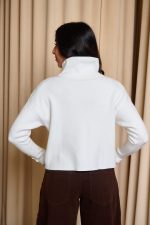 Μπλούζα πλεκτή λευκή - Image 5