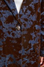 Σακάκι τζιν με velvet καφέ λεπτομέρειες και ζώνη - Image 7