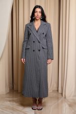 Παλτό με στρας γκρι