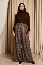 Μπλούζα πλεκτή καφέ - Image 2