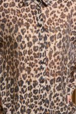 Πουκάμισο με print και σειρές από χρυσά στρας λεοπάρ - Image 4