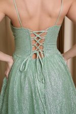 Φόρεμα maxi μέντα με τρισδιάστατο γκλίτερ - Image 7