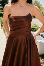 Φόρεμα maxi κλος καφέ - Image 5