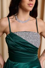 Φόρεμα maxi με σχέδιο στρας κυπαρισσί - Image 6