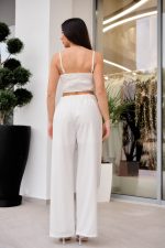 Σετ τοπ - παντελόνι άσπρο - Image 5
