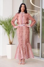 Σετ πουκάμισο - φούστα animal print με διακοσμητικές πέτρες - Image 2