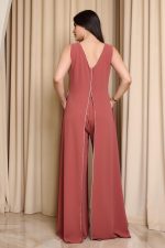 Ολόσωμη φόρμα με V ντεκολτέ και στρας σάπιο μήλο - Image 6