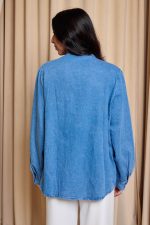 Πουκάμισο τζιν με διακοσμημένο πέτο γιακά - Image 6