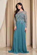 Φόρεμα maxi με διακοσμημένο μπούστο μέντα - Image 4