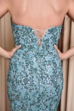 Φόρεμα maxi με παγιέτες και αποσπώμενα μανίκια μέντα - Image 8