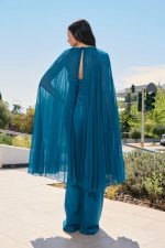 Ολόσωμη φόρμα με πέτρες και αποσπώμενη μπέρτα πετρόλ - Image 5