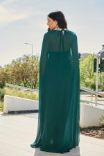 Φόρεμα maxi με διακοσμημένη τουνίκ κυπαρισσί - Image 5