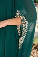 Φόρεμα maxi με διακοσμημένη τουνίκ κυπαρισσί - Image 7