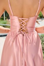 Φόρεμα maxi με κορσέ baby pink - Image 8